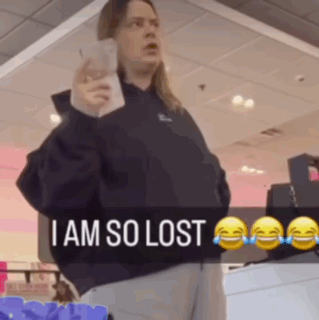 Woman With Long Hair Holding Cell Phone Says I Am So Lost