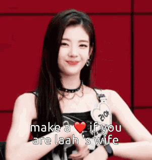 Woman With Long Hair Holding Heart Make Heart If You Are Laah's Wife GIF