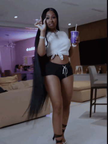 Woman With Long Hair Holding Purple Cup