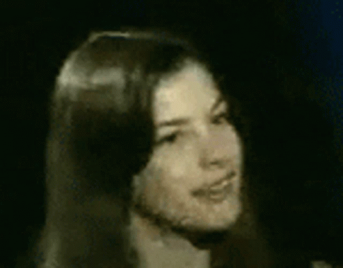 Woman with Long Hair in Black and White