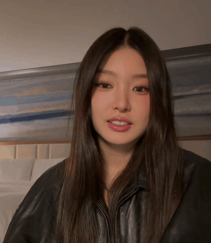 Woman with Long Hair in Black Jacket