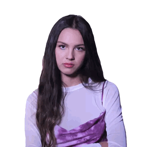Woman with Long Hair in White Shirt and Purple Tie Dye Dress