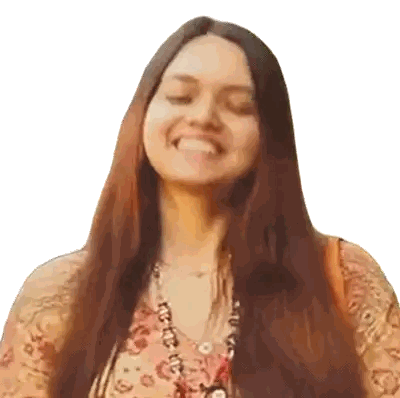 Woman with Long Hair Smiling
