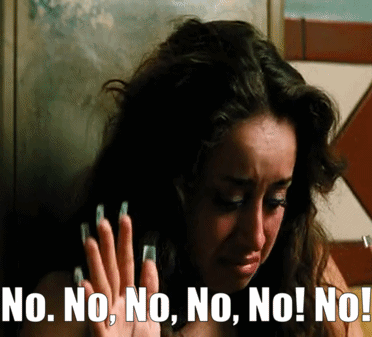 Woman With Long Nails Crying No No No GIF