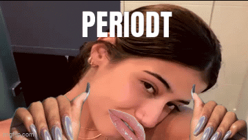 Woman with Long Nails Kissing Face Periodt