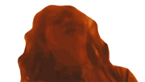 Woman with Long Red Hair Covering Face