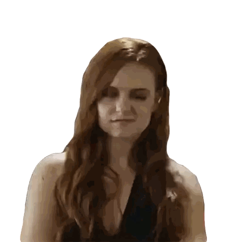 Woman with Long Red Hair Making Face