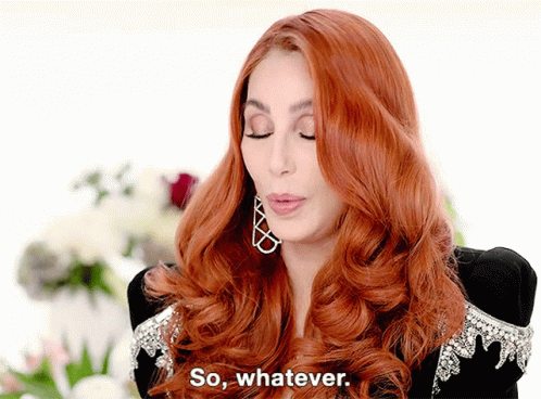 Woman With Long Red Hair Saying So Whatever