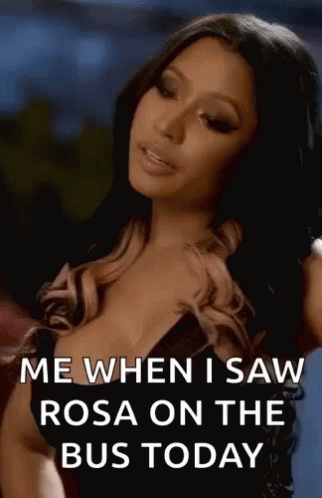 Woman With Me When I Saw Rosa On Bus GIF