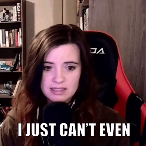 Woman with Microphone Says I Just Can't Even