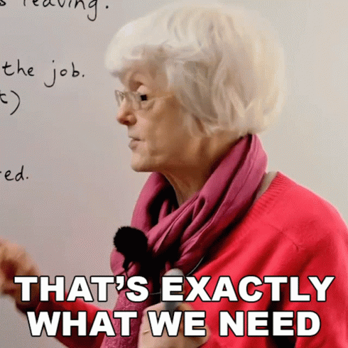Woman with Microphone: That's Exactly What We Need