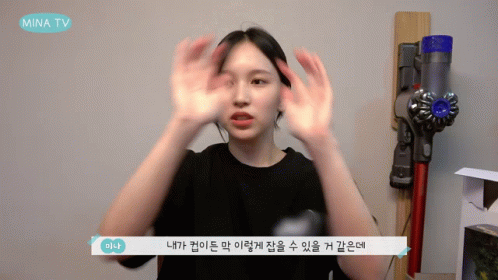 Woman With Mina TV Text GIF