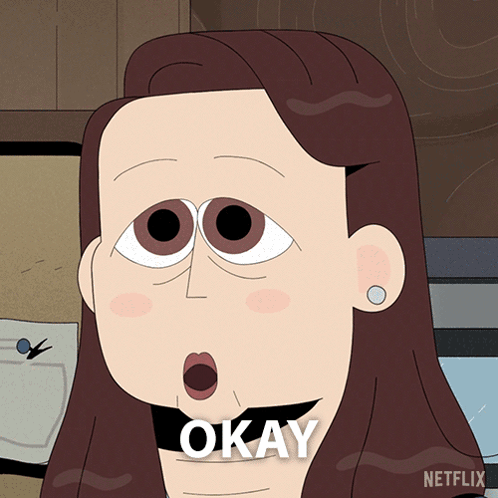 Woman With Mouth Open and Okay on Face
