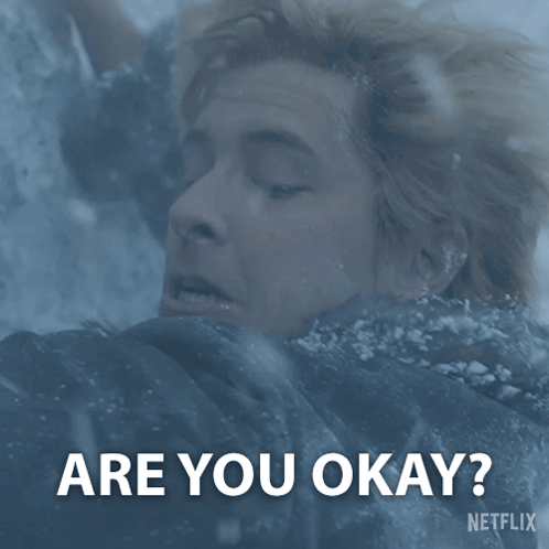 Woman With Mouth Open Saying Are You Okay GIF