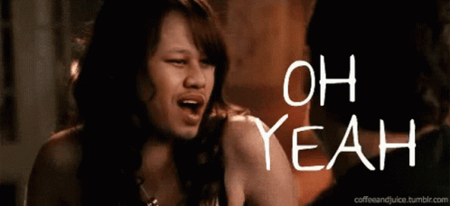 Woman With Mustache Saying Oh Yeah GIF