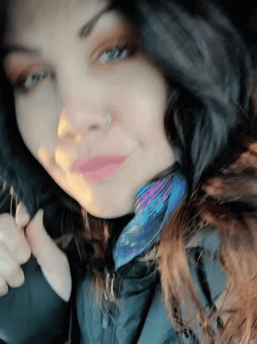 Woman With Nose Ring and Scarf