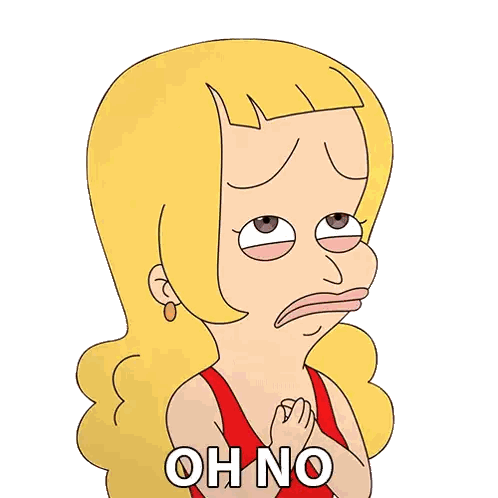 Woman with Open Mouth Saying Oh No
