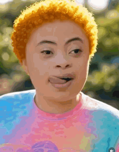 Woman With Orange Hair Sticking Tongue Out GIF