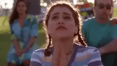Woman With Pigtails Making Funny Face