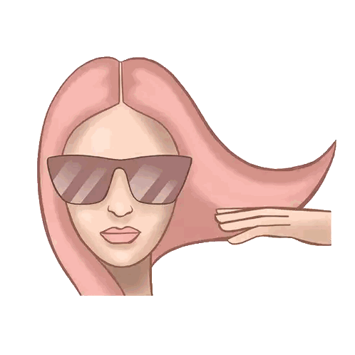 Woman With Pink Hair and Sunglasses