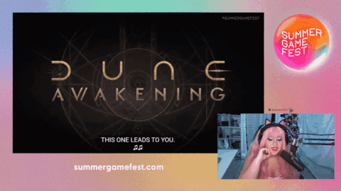 Woman with Pink Hair Playing Dune Awakening