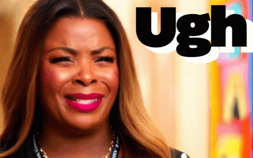 Woman With Pink Lipstick Saying Ugh GIF