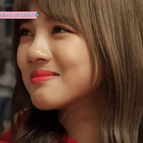 Woman with Pink Ribbon Saying Korean