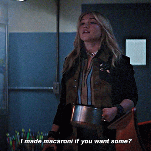 Woman With Pot Asks Made Macaroni Want Some GIF