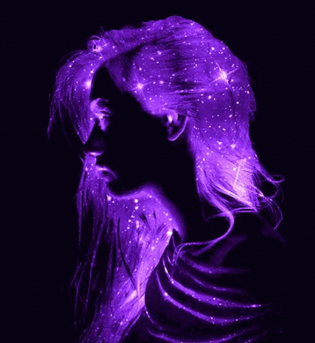 Woman With Purple Galaxy Hair