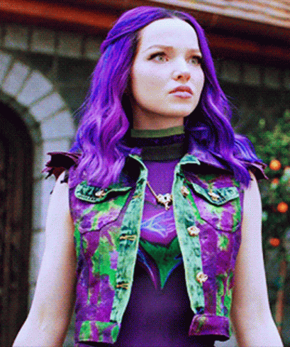 Woman with Purple Hair and Vest