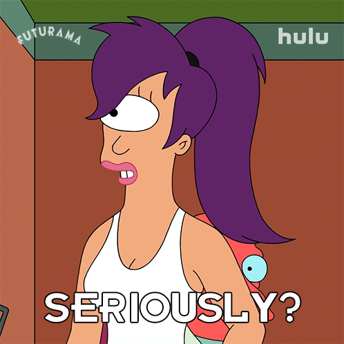 Woman With Purple Hair Saying Seriously GIF