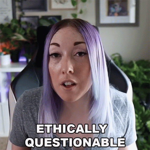 Woman With Purple Hair Says Ethically Questionable
