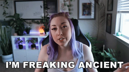 Woman With Purple Hair Says I'm Freaking Ancient