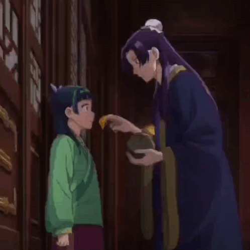 Woman With Purple Hair Standing Next to Girl in Green Shirt