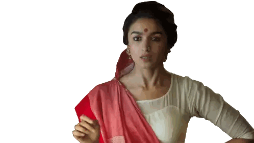 Woman With Red Bindi and White Blouse