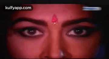 Woman With Red Bindi Close Up