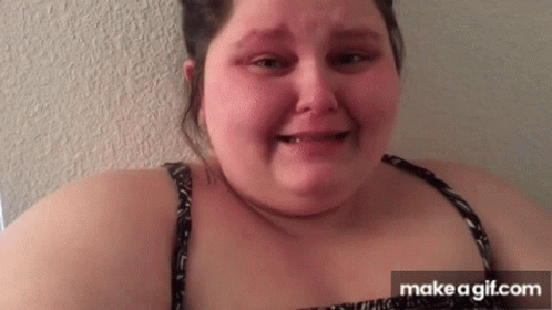 Woman With Red Eyes And Smiley Face GIF