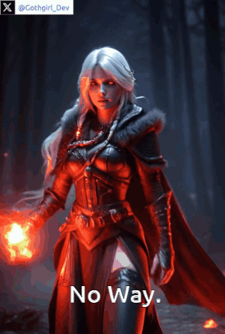 Woman With Red Eyes No Way GIF