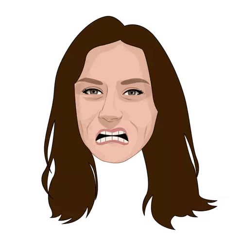 Woman with Red Forehead Spot