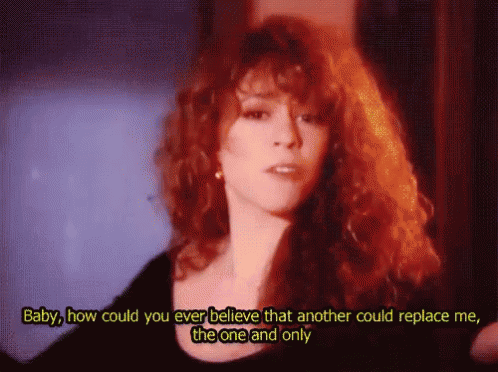 Woman With Red Hair and Quote Baby How Could You Ever Believe That Another Could Replace Me the One and On