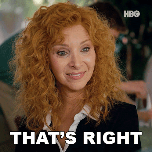 Woman with Red Hair Saying That's Right