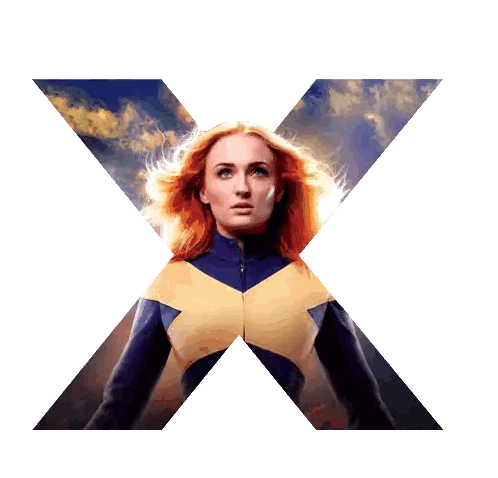 Woman with Red Hair Standing in Front of X