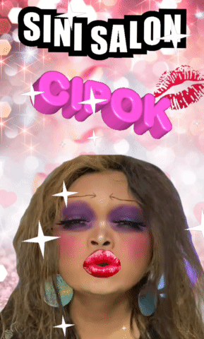 Woman with Red Lips and Sini Salon Cupok