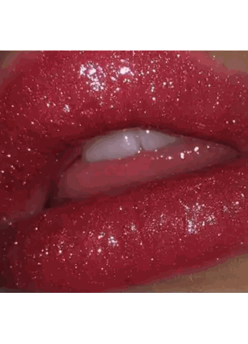 Woman with Red Lips and Tongue Out