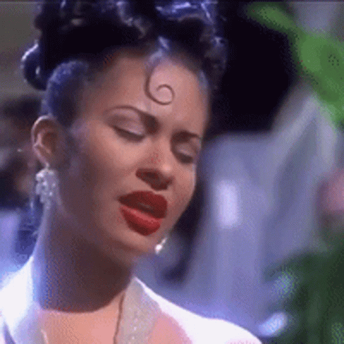 Woman with Red Lipstick and Earrings