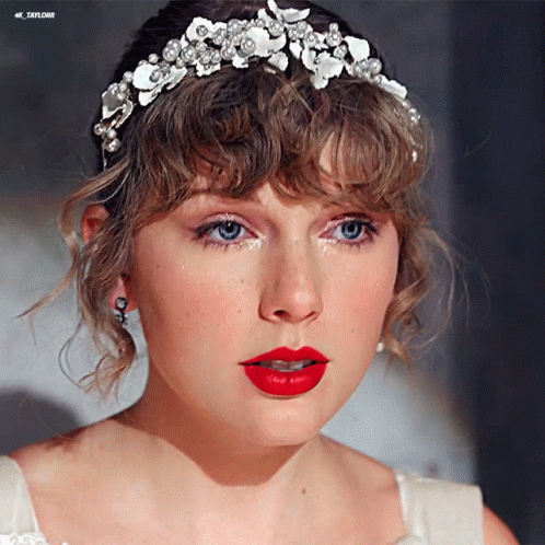 Woman With Red Lipstick and Taylor Headband