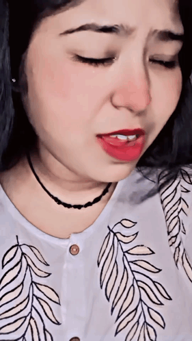 Woman With Red Lipstick