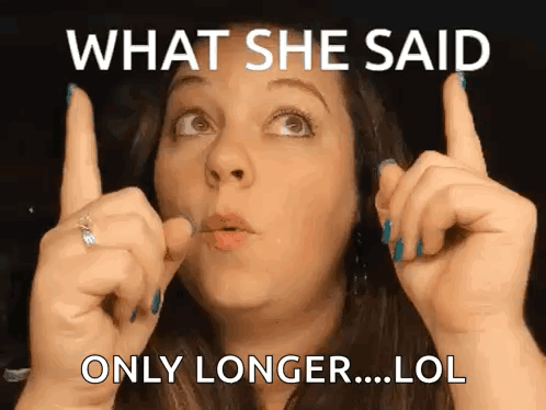 Woman With Ring Making Funny Face Saying What She Said Only Longer Lol