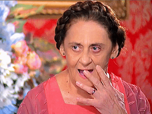 Woman With Ring Making Silly Face GIF