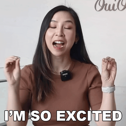 Woman With Rode Microphone So Excited GIF